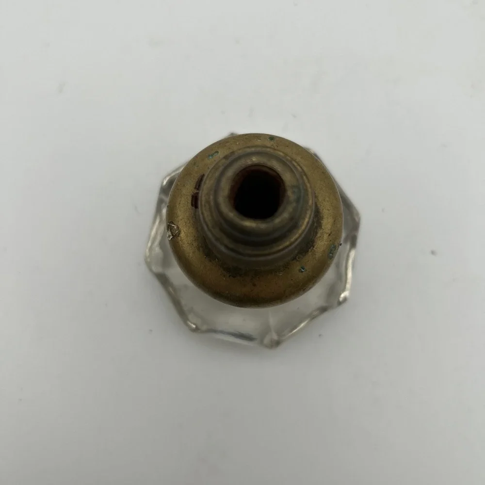 Crystal Door Knob w/Brass End, 2